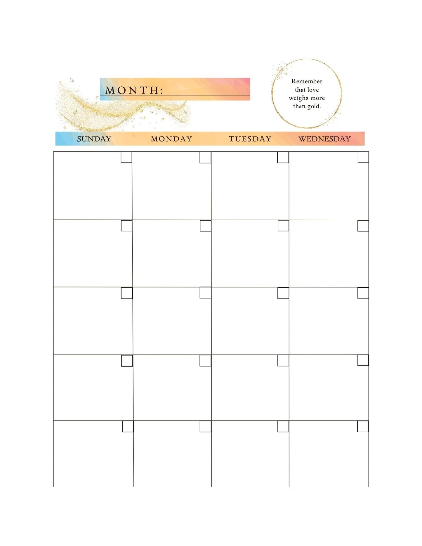 Non-dated month