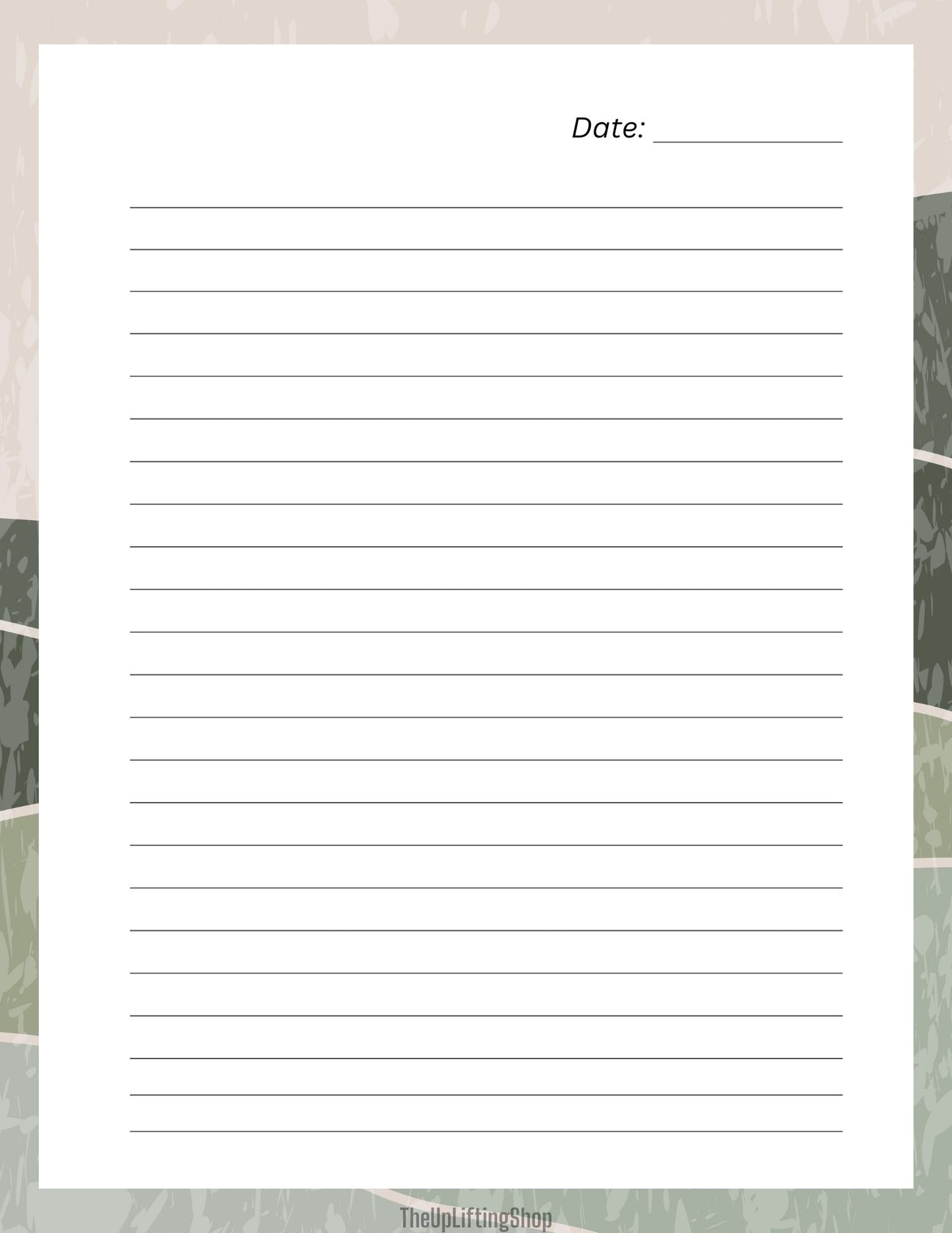 2025 Year Text Physical Notebook (Green Design)