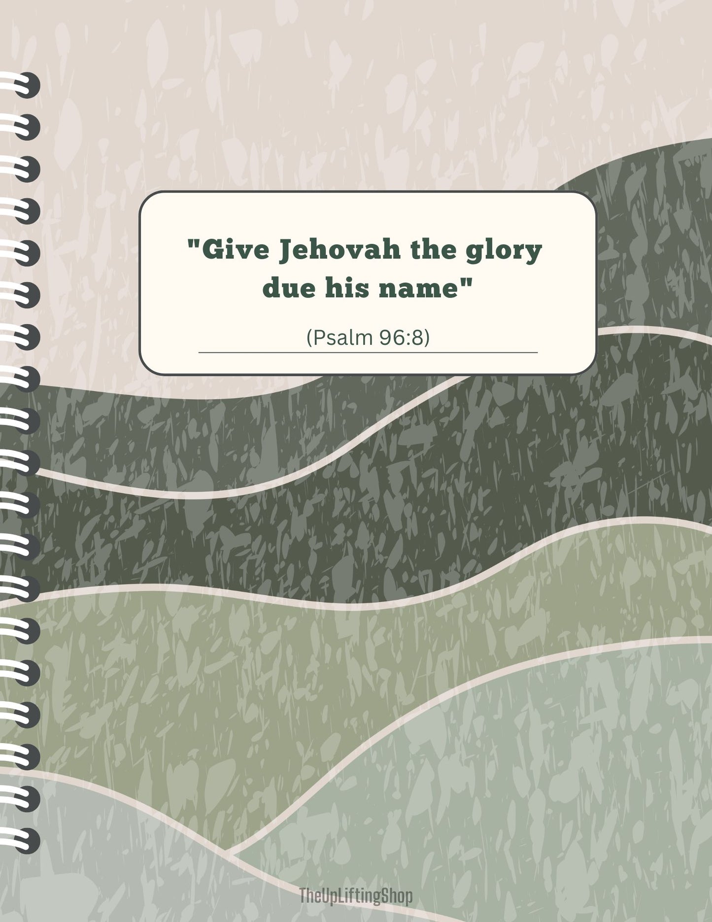 2025 Year Text Physical Notebook (Green Design)